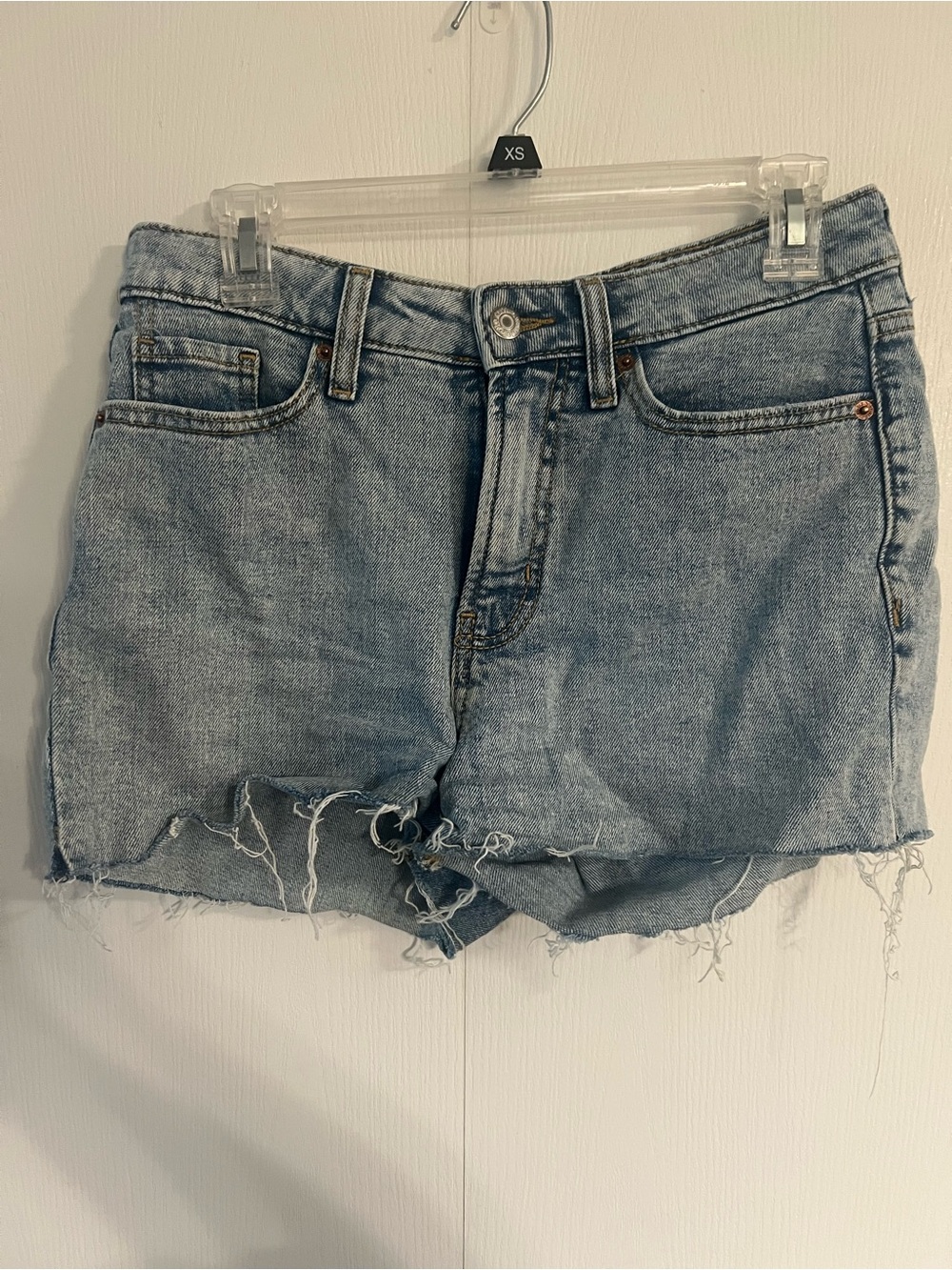 Old Navy Light Blue Frayed Denim Cutoff Shorts